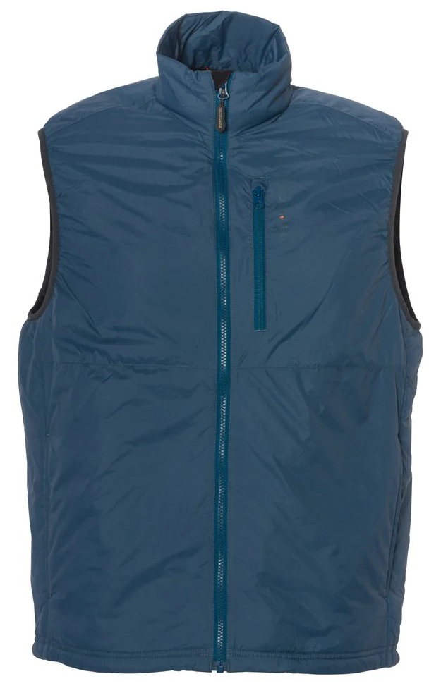 Grundéns vesta forecast insulated vest poseidon - s.
 Špecifikácia produktu: •100% recyklovaný nylon s odolnou vodeodolnou úpravou (DWR), ktorá zároveň odhodí tekutiny a škvrny •Izolácia PrimaLoft pre dokonalé teplo a pohodlie •Odolné zipsy •Vnútorné prešívanie pre extra teplo •Náprsné a bočné vrecká na zipsy •Dostupná v zelenej, modrej aj čiernej farbe