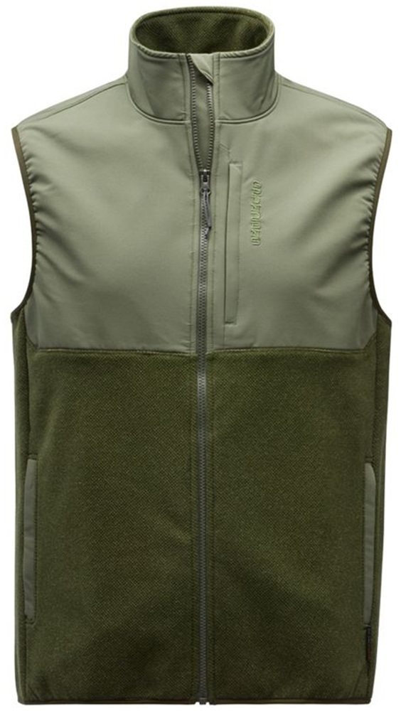 Grundéns vesta bering fleece pro vest deep lichen green deep depths - l.
 Špecifické vlastnosti: •100% polyesterový fleece strednej hmotnosti pre teplo a pohodlie •Hrudný prekryv z pružného polyesteru s úpravou DWR (trvanlivá vodoodpudivosť) a odolnosťou proti oderu •Zip vpredu pre ľahké obliekanie a vyzliekanie •Vrecká na ruky s uzáverom na zips pre zahriatie •Praktické vrecko na hrudi na uloženie drobností