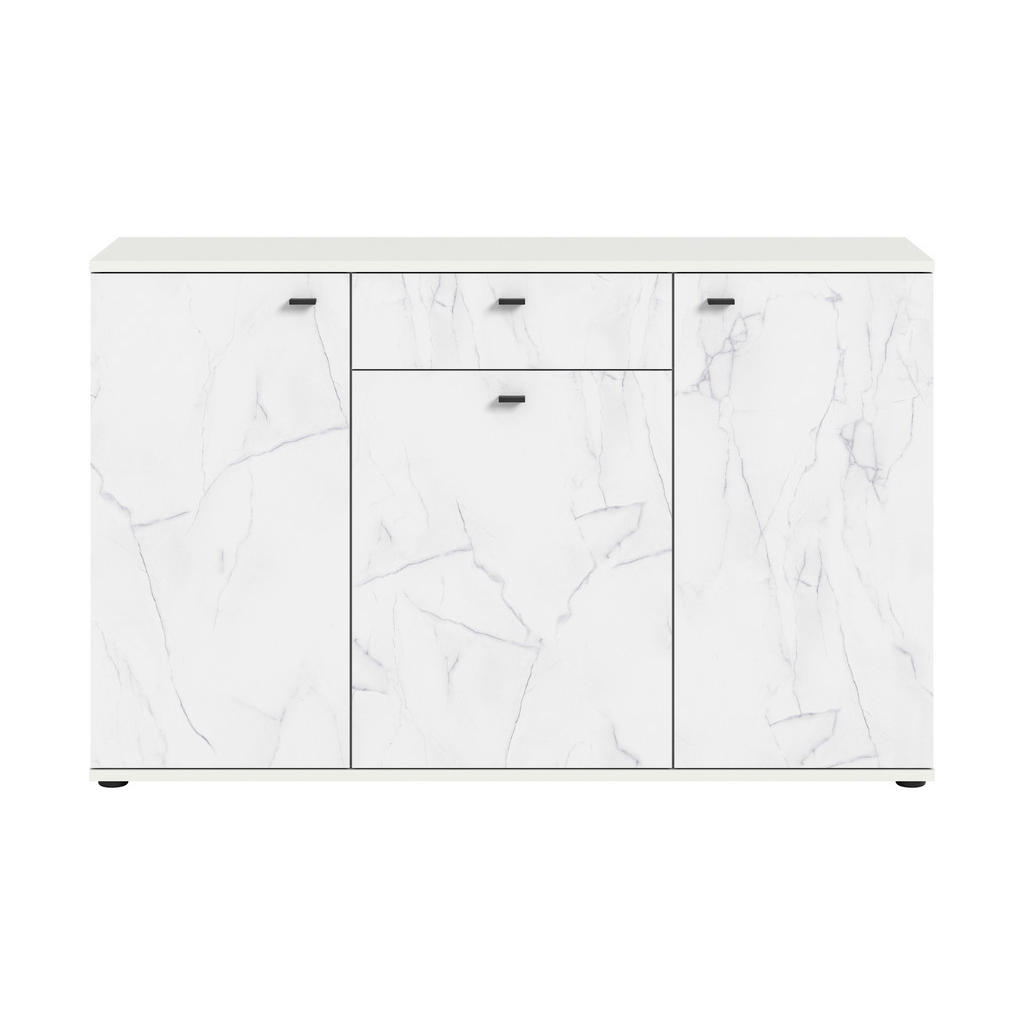 MID.YOU KOMODA, biela, 138/87/40 cm.