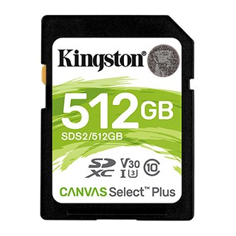 Kingston paměťová karta Canvas Select Plus, 512GB, SDXC, SDC2/512GB, UHS-I U3 (Class 10), A1.

Karta SD Canvas Select Plus značky Kingston je navrhnutá ako výnimočne výkonná, rýchla a odolná a je určená pre veľké zaťaženia, ako je prenášanie a vyvolávanie fotografií s vysokým rozlíšením a zhotovovanie a úprava videí s rozlíšením Full HD.

- trieda 10 UHS-I s rýchlosťou až 100 MB/s*
- zhotovovanie snímok a videí s rozlíšením Full HD (1080p) a 4K UHD
- kapacity až 512 GB**
- odolnosť***
- doživotná záruka

Špecifikácie:
Dostupné kapacity: 32GB, 64GB, 128GB, 256GB, 512GB**
Rýchlosť čítania: 100 MB/s* (32GB - 64GB)
Rýchlosť čítania/zápisu: 100/85 MB/s* (128GB - 512GB)
Formátovanie: FAT32 (32GB), exFAT (64GB-512GB)
Prevádzková teplota: -25Â°C ~ 85Â°C
Skladovacia teplota: -40Â°C ~ 85Â°C
Napätie: 3,3 V


* Skutočná rýchlosť sa môže líšiť v závislosti od hardvéru, softvéru a spôsobu použitia.
** Časť z uvedenej kapacity pamäťového flash zariadenia je využitá na formátovanie a ďalšie funkcie, a preto nie je k dispozícii ako úložný priestor.
*** IEC/EN 60529 IPX7 certifikácia pre ochranu proti nepretržitému ponoreniu po dobu 30 minút do hĺbky do 1m.