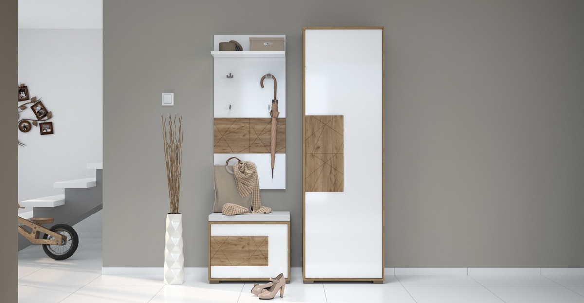 Predsieňová zostava freya ii - dub halifax/biela.

 

Zostava ponúka bohatý úložný priestor.

 

Predsieň Freya sa skladá z týchto produktov:


	Predsieňová skriňa Freya – 63x197x36cm (š, v, h)
	Čalúnený botník Freya – 63x48x36cm (š, v, h)
	Vešiakový panel Freya - 70x112x13cm (š, v, h).



Všetok nábytok patriaci do kolekcie Freya nájdete nižšie v súvisiacich produktoch.