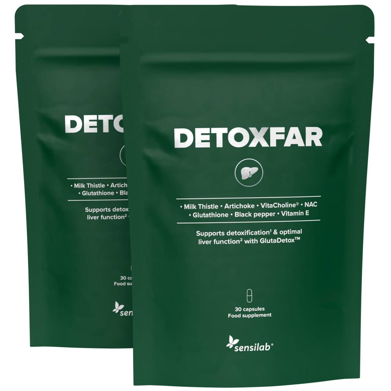 DetoxFAR – GlutaDetox™- ravintolisä maksan puhdistamiseen, 2 pakettia.