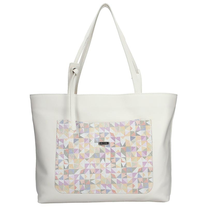 Dámska kožená kabelka Facebag Tera - krémová.