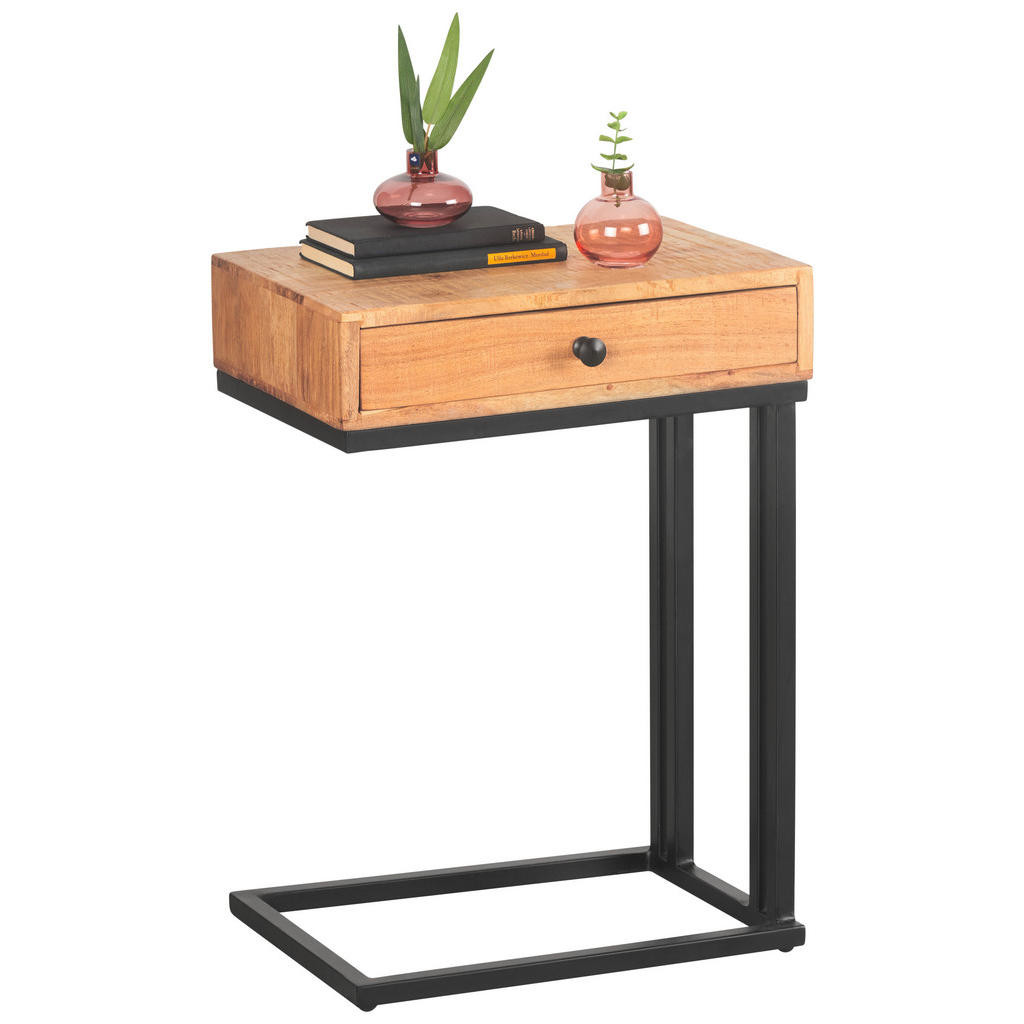 Landscape PRÍRUČNÝ STOLÍK, akácia, čierna, farba akácie.