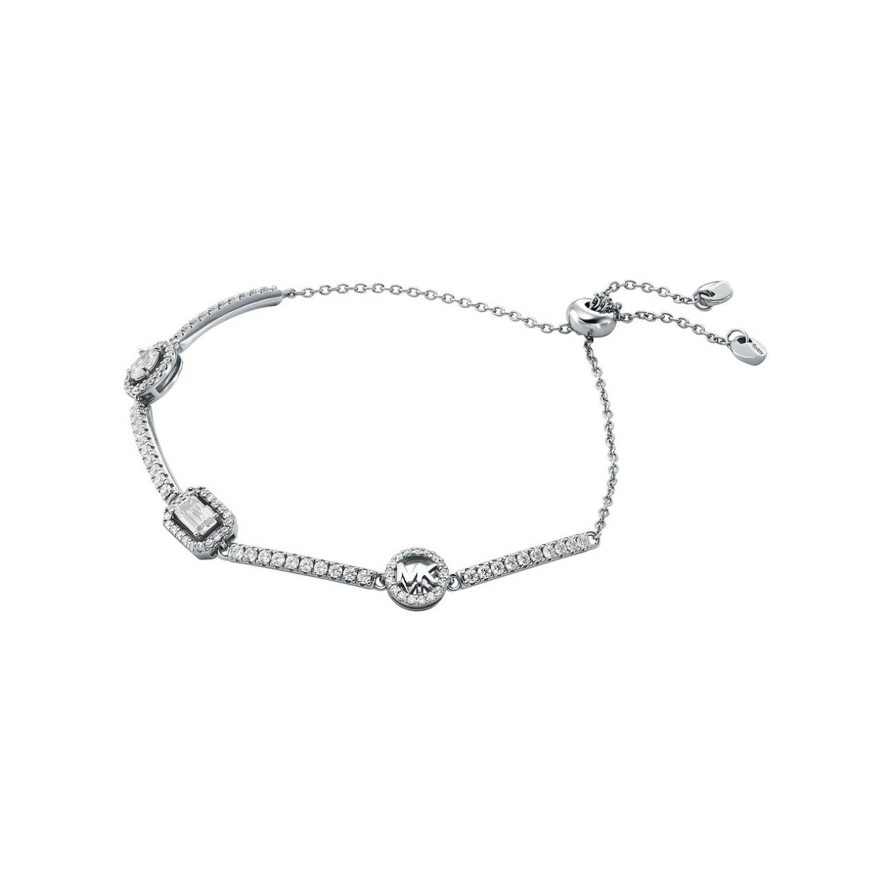 Michael Kors Nežný strieborný náramok so zirkónmi Brilliance Kors MKC1715CZ040.