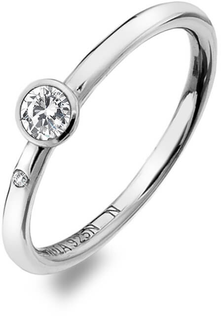 Hot Diamonds Luxusný strieborný prsteň s topazom a diamantom Willow DR206 59 mm.