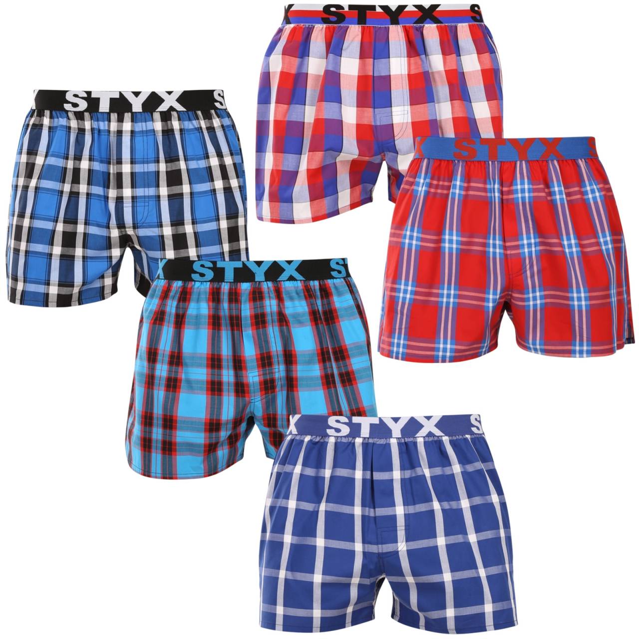5PACK pánske trenky Styx športová guma viacfarebné (5B110610) XXL, trenírky.
Hľadáte šortky, ktoré v sebe spájajú štýl, pohodlie a prvotriednu kvalitu?
Vysokokvalitná bavlna pre dokonalé pohodlie
Šortky sú vyrobené z prvotriednej 100 % bavlny, ktorá je nielen mäkká na dotyk, ale aj úžasne priedušná.
Klasický strih a moderný vzhľad
Vďaka voľnému strihu sa v týchto šortkách budete cítiť úplne pohodlne, pretože poskytujú dostatok priestoru na prirodzený pohyb.
Prečo by ste určite mali vyskúšať šortky Styx

100 % bavlna pre maximálne pohodlie: Šortky sú vyrobené z vysokokvalitnej bavlny, ktorá je mäkká, priedušná a jemná k pokožke, čo zaručuje pohodlie počas celého dňa.
Športový tkaný elastický: Pevná, ale pohodlná guma s logom Styx drží šortky na mieste bez nepríjemného zarezávania alebo uvoľňovania.
Česká výroba a kvalitné spracovanie: Styx je tradičná česká značka, ktorá sa pýši precíznym spracovaním, odolnosťou a dlhou životnosťou výrobkov.

Česká značka Styx ponúka zábavu aj prvotriednu kvalitu
Spodnú bielizeň Styx si obľúbia najmä tí, pre ktorých je dôležitá individualita.
Ako sa starať o šortky Styx?
Aby ste si šortky udržali dlho v skvelej kondícii, odporúčame dodržiavať tieto tipy.

Pranie: Odporúčame prať pri teplote 30 °C, aby si bavlna zachovala svoju mäkkosť a farby zostali sýte.
Sušička: Sušenie v sušičke sa neodporúča, aby sa materiál nezrazil.
Žehlenie: Bavlnu je možné žehliť, ale odporúča sa nižšia teplota, aby nedošlo k poškodeniu látky.

Tip: Staňte sa expertom na údržbu spodnej bielizne vďaka radám v našom článku a doprajte svojim obľúbeným kúskom starostlivosť, ktorú si zaslúžia.