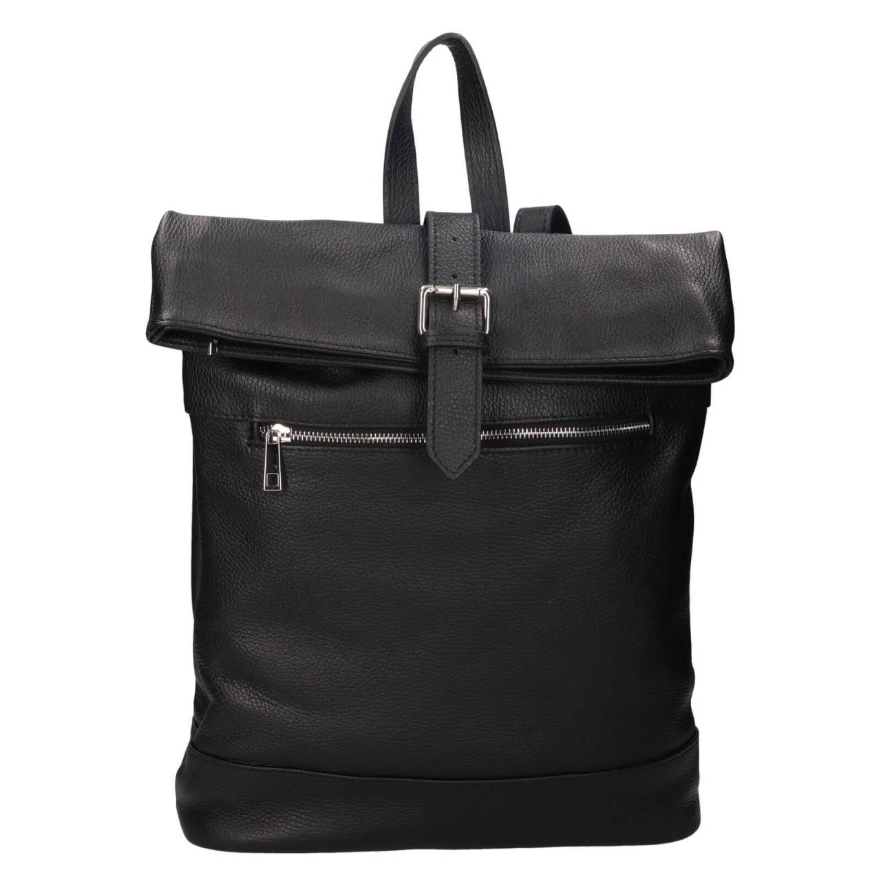 Dámsky kožený batoh Italia Babet - čierna.