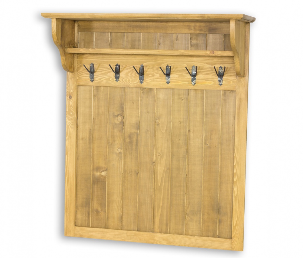 Predsieňová stena z masívu gab 03 - k03 biela patina.