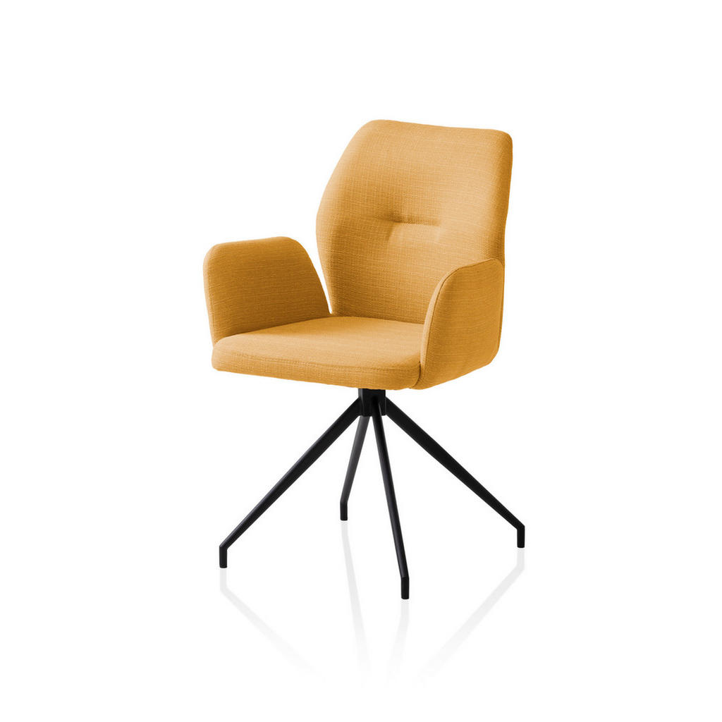 Livetastic OTOČNÁ STOLIČKA, tkaná textília, žltá.