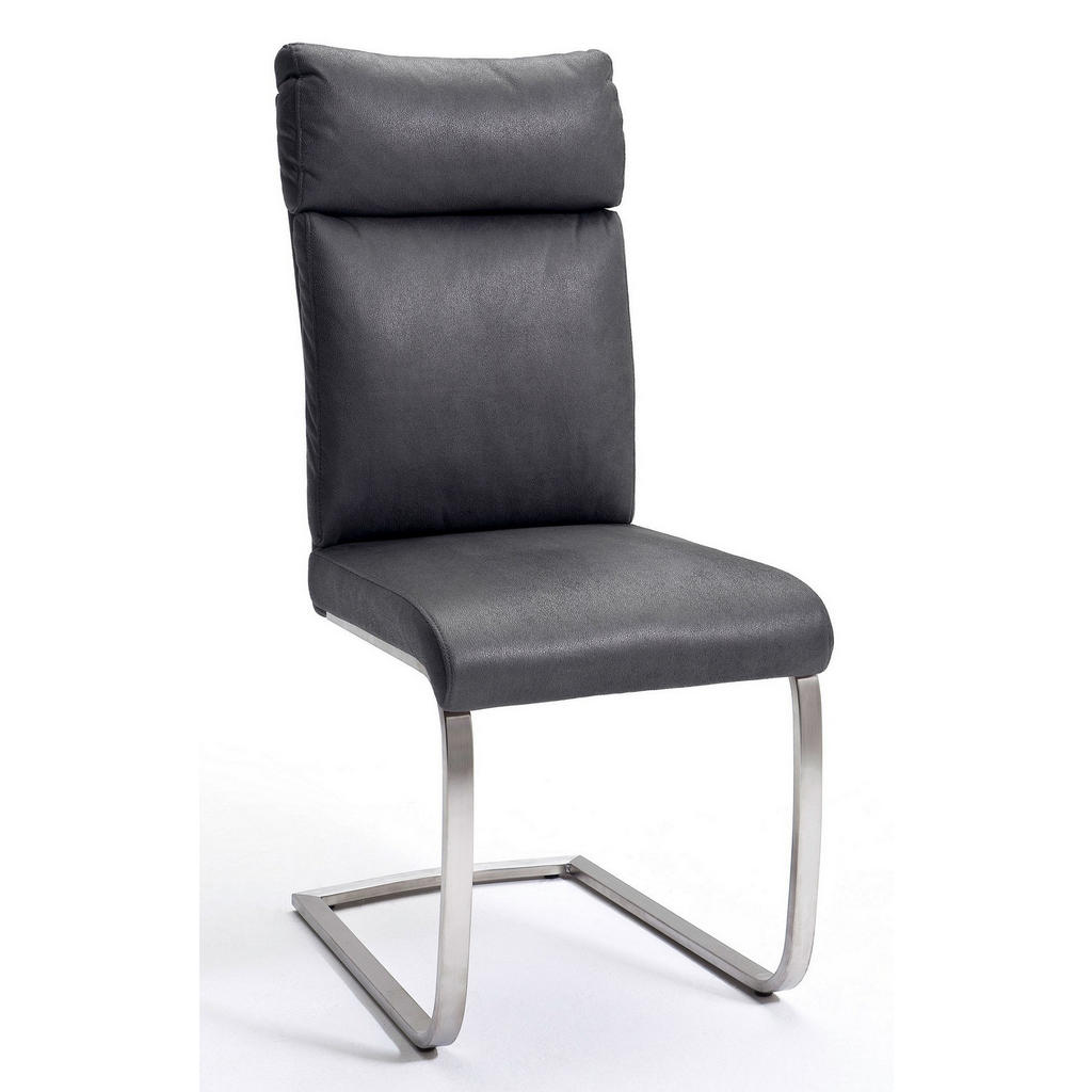 Livetastic STOLIČKA S PRUŽNÝM PODNOŽÍM, mikrovlákno, sivá, farba ušľachtilej ocele.