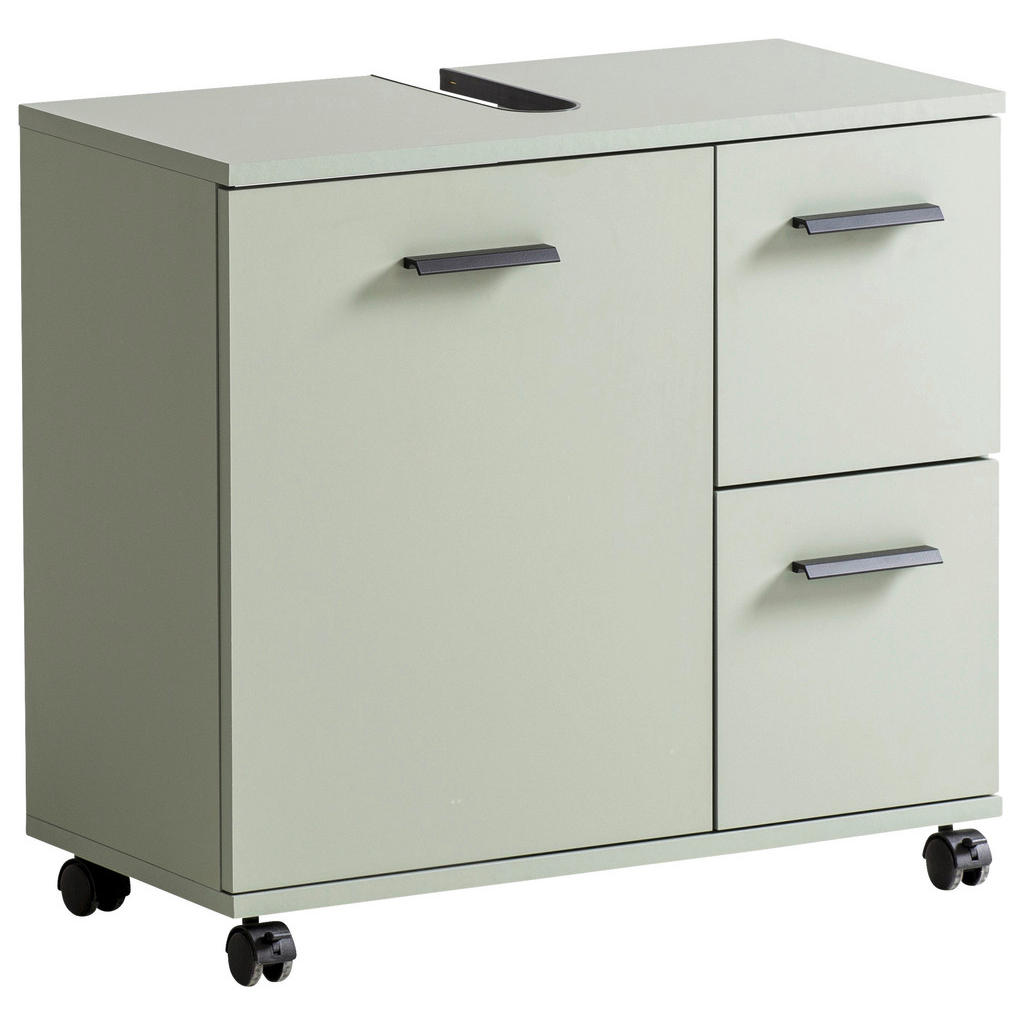 Stylife SKRINKA POD UMÝVADLO, pastelová zelená, pastelová zelená, 65,1/60/32 cm.