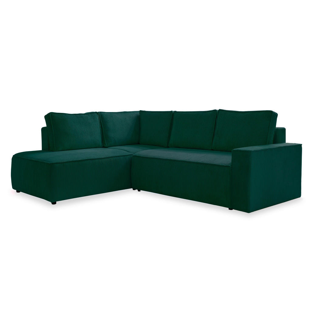 MID.YOU ROHOVÁ SEDACIA SÚPRAVA, textil, tmavozelená.