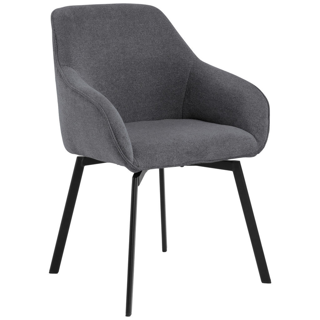 MID.YOU STOLIČKA S PODRÚČKAMI, štruktúra, sivá.