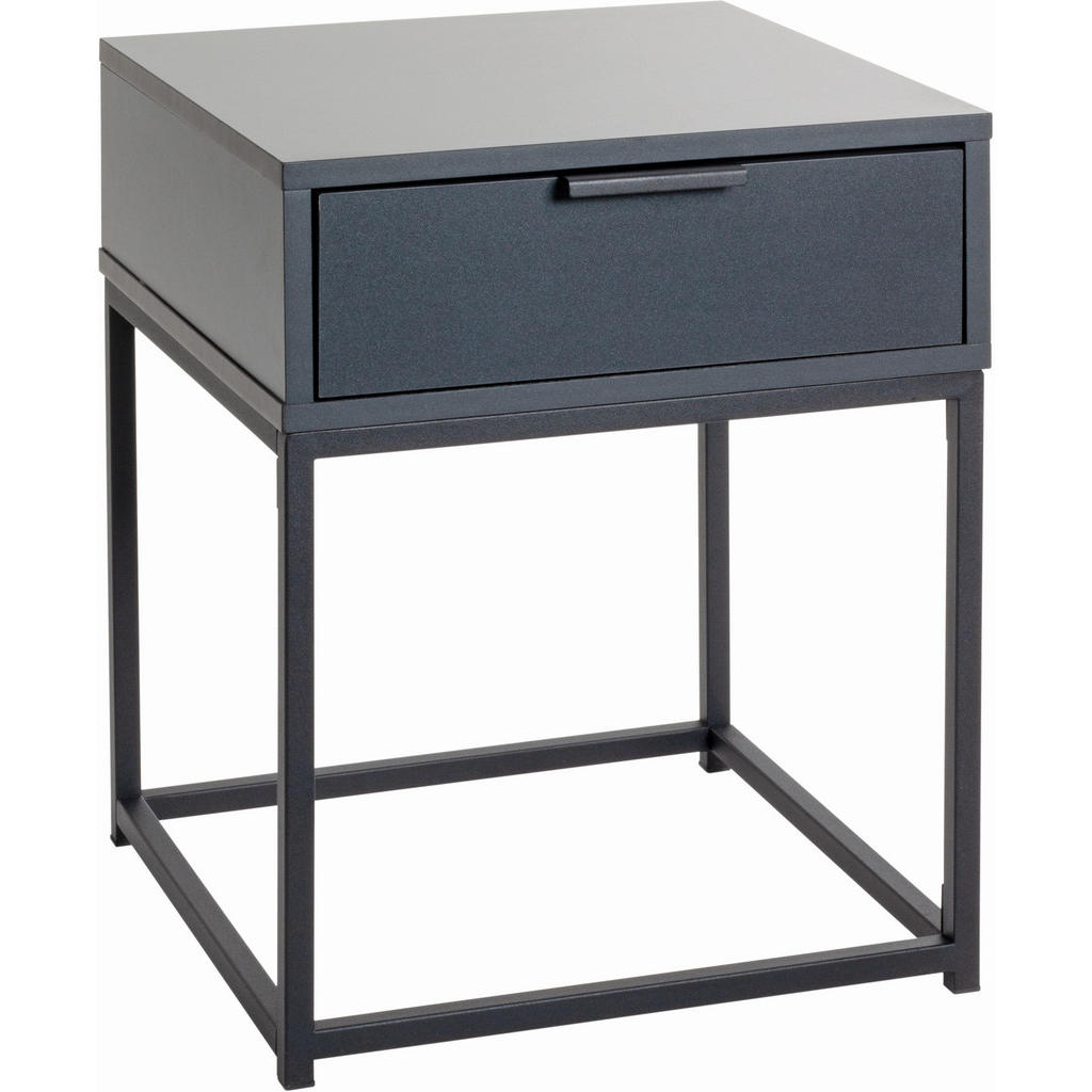 NOČNÝ STOLÍK, antracitová, čierna, 40/50/40 cm.