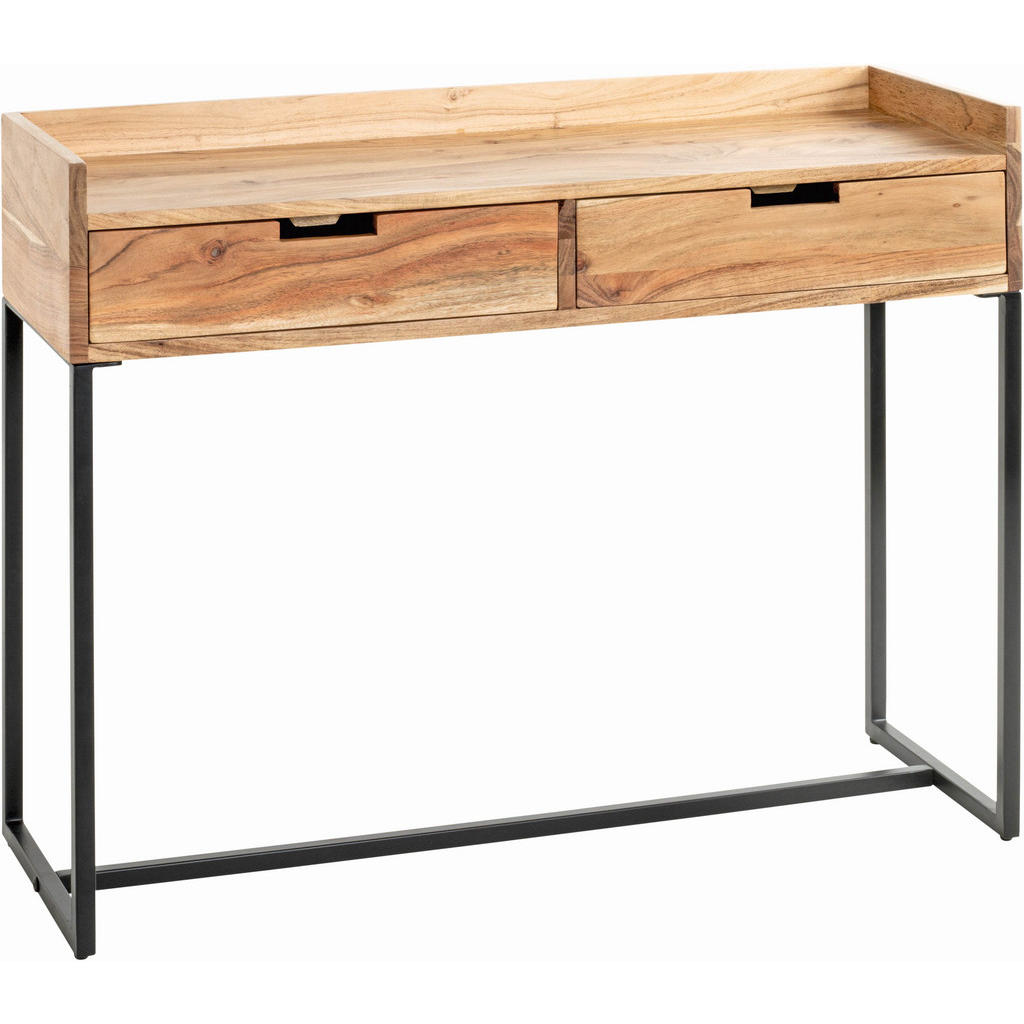 XXXL KONZOLOVÝ STOLÍK, akácia, čierna, farba akácie, 100/35/80 cm.