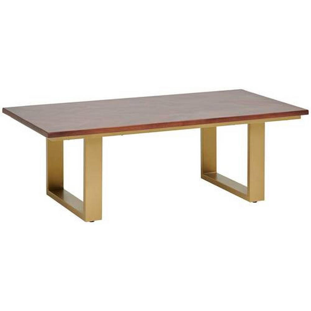 MID.YOU KONFERENČNÝ STOLÍK, zlatá, farba vlašského orecha, drevo, kov, 120/40/60 cm.