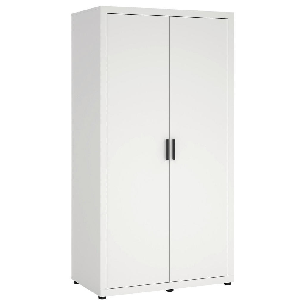 MID.YOU SKRIŇA S OTOČNÝMI DVERAMI, biela, 105,1/200,9/59,8 cm.