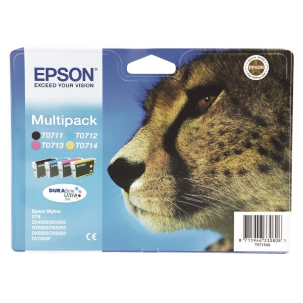 Epson T07154012 multipack originálna cartridge.
Originálna cartridge = záruka priamo od výrobcu tlačiarne
100 % použitie v tlačiarni - spoľahlivá a bezproblémová tlač
Použitím originálnej náplne predlžujete životnosť tlačiarne
Overená špičková kvalita - jasný a čitateľný text, jemná grafika, kvalitnejšie obrázky
Použitie originálnej kazety ponúka rýchly a vysoký výkon a pritom stabilné výsledky = EFEKTÍVNA TLAČ
Jednoduchá inštalácia a údržba
Zabezpečujeme bezplatnú recykláciu originálnych náplní
Garancia Vašej spokojnosti s použitím našej originálnej náplne

Kód výrobcu: C13T07154012