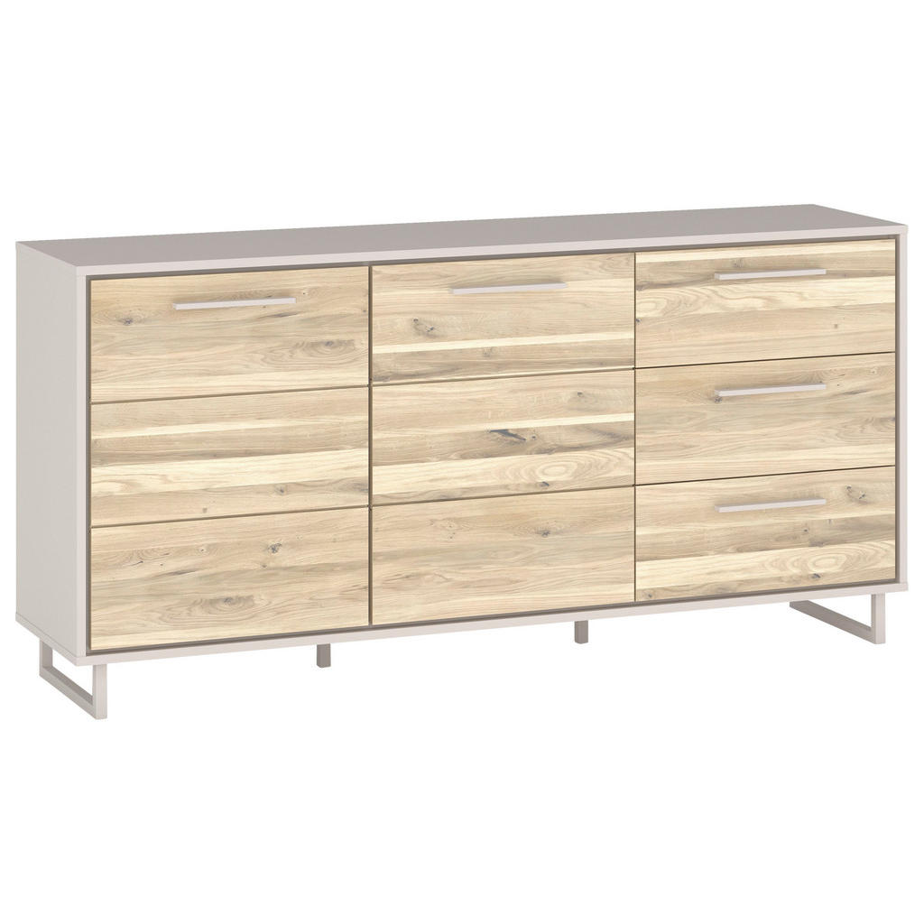 Livetastic KOMODA, dub, kašmírová, dub bianco, 163/79/40 cm.