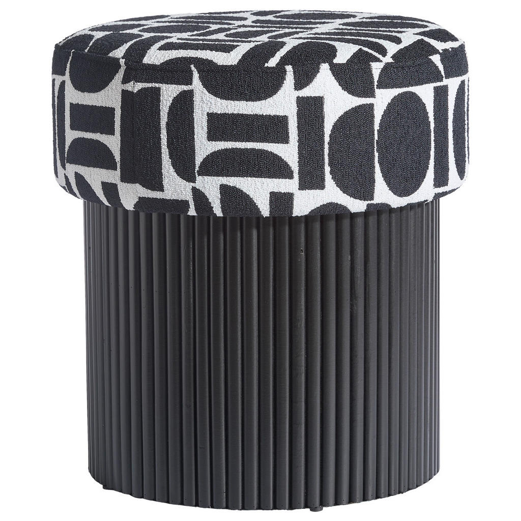 MID.YOU TABURETKA, textil, kompozitné drevo, 40/43/40 cm.