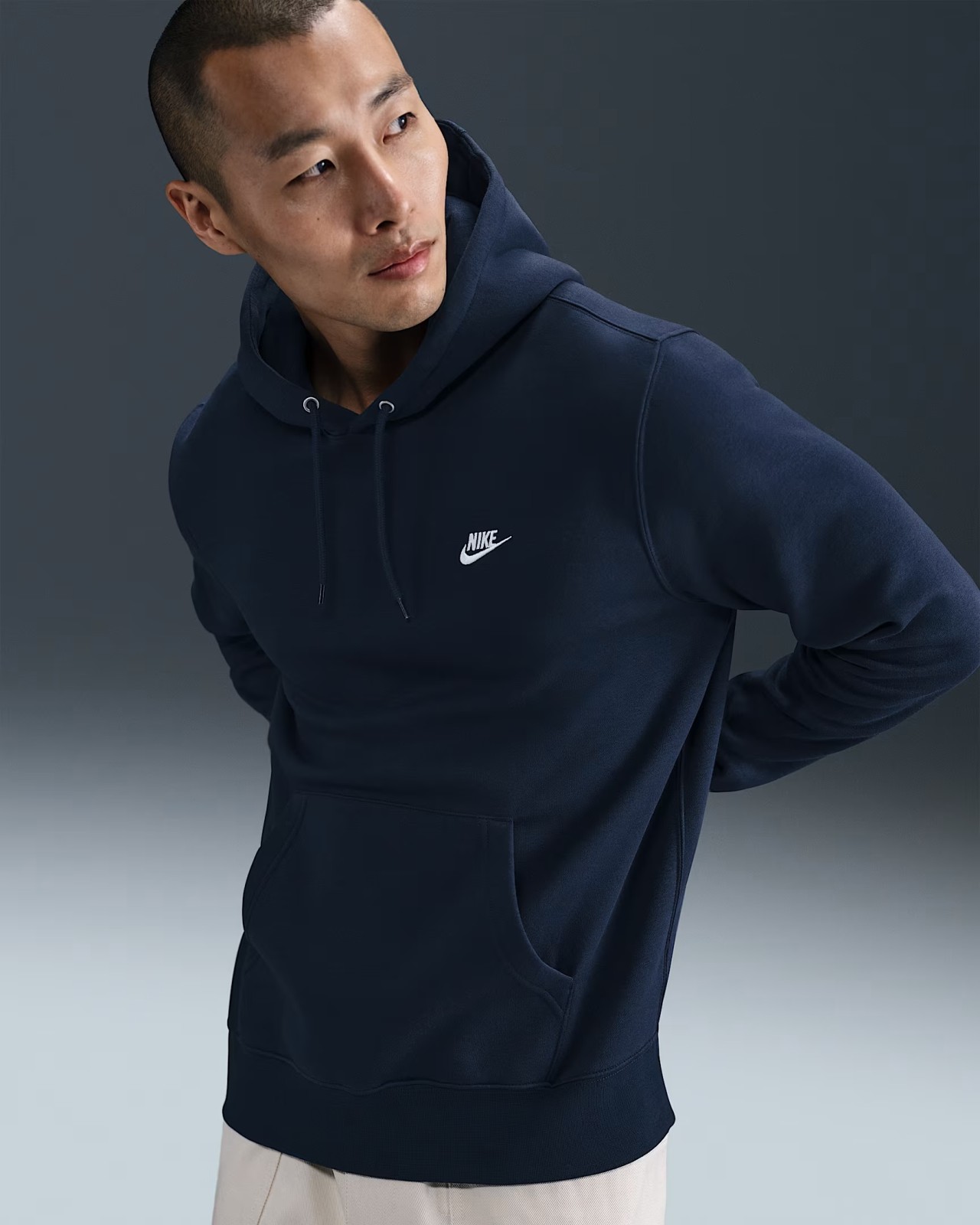Nike Club Mens Pullover Fleece Hoodie M.