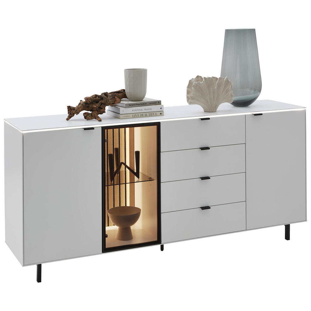 Dieter Knoll ŠIROKÁ KOMODA, biela, 186/82,8/46 cm.