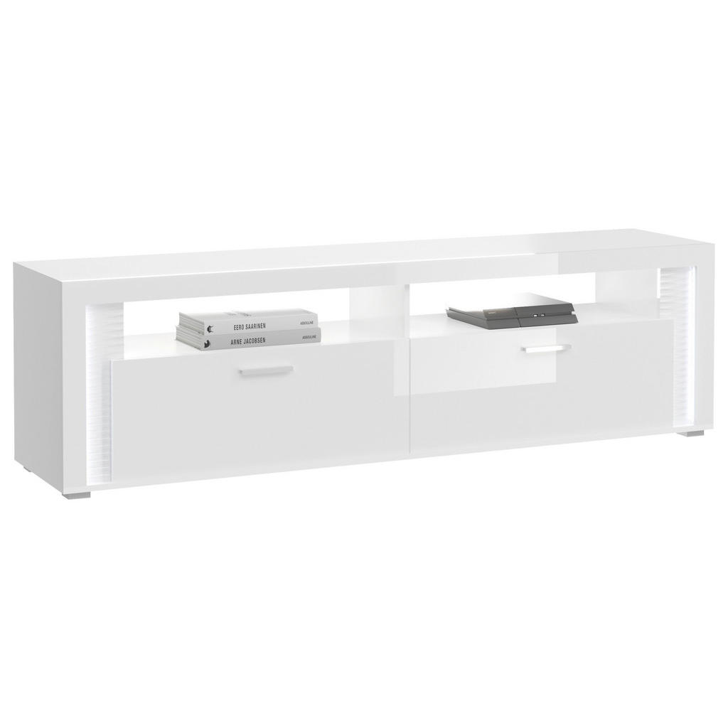 MID.YOU NÍZKA KOMODA, biela s vysokým leskom, 201/58/46 cm.