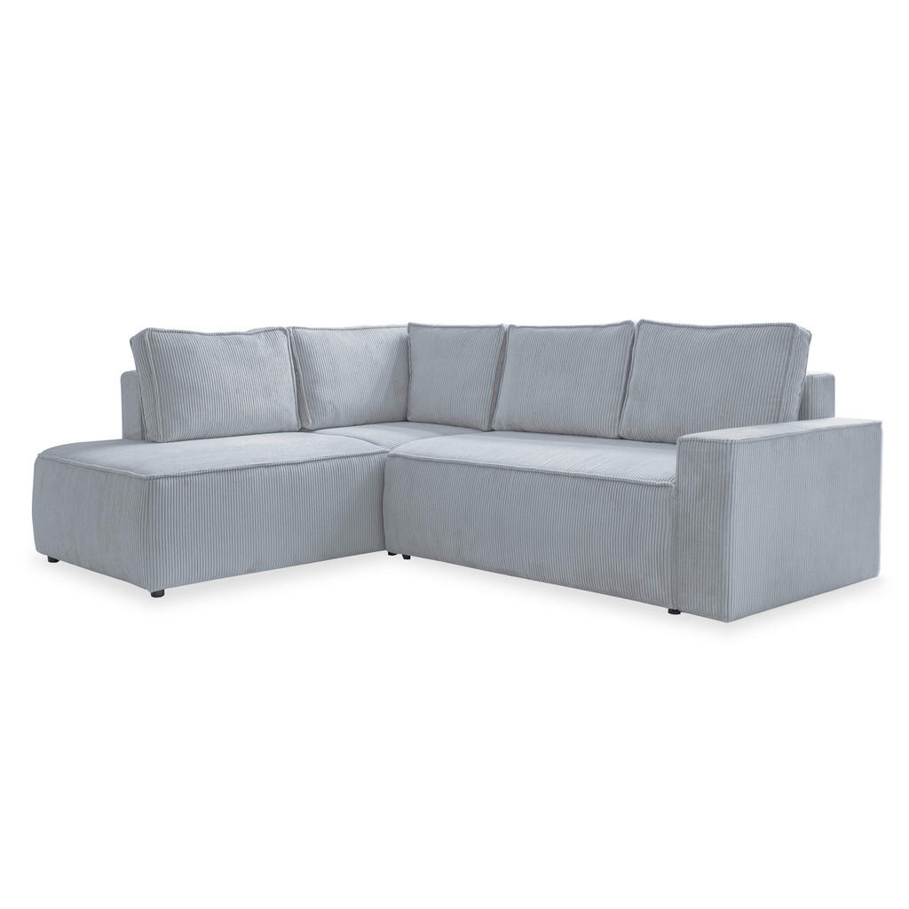 MID.YOU ROHOVÁ SEDACIA SÚPRAVA, textil, svetlosivá.