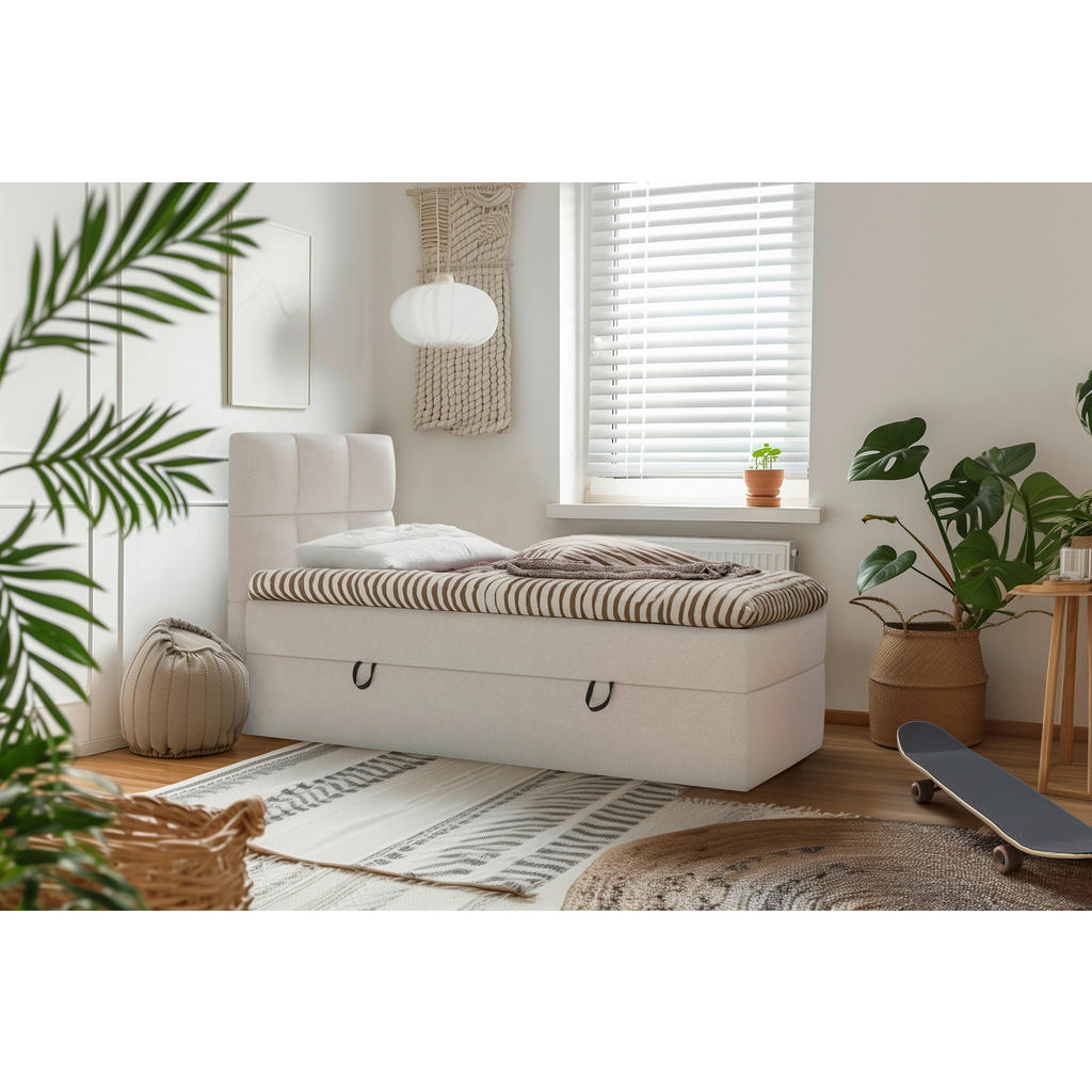 MID.YOU AMERICKÁ POSTEĽ, 90/200 cm, krémová.