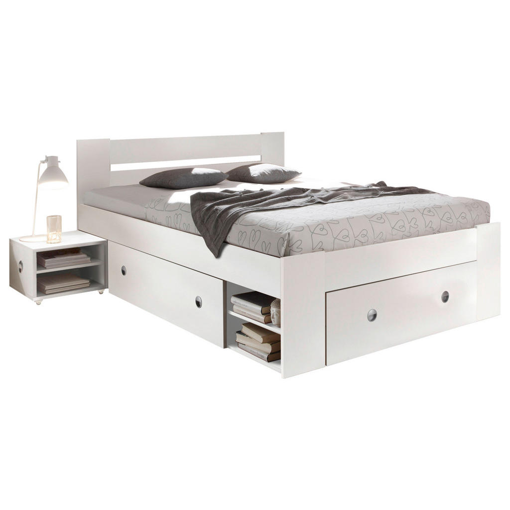 MID.YOU ZOSTAVA S POSTEĽOU, 140/200 cm, biela.