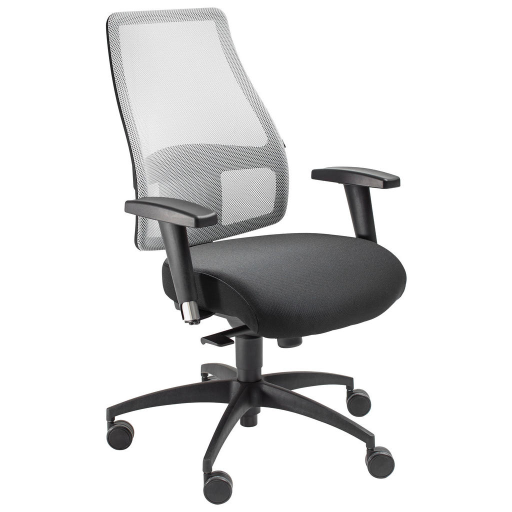 Topstar OTOČNÁ STOLIČKA, plochá tkanina, sivá, čierna.