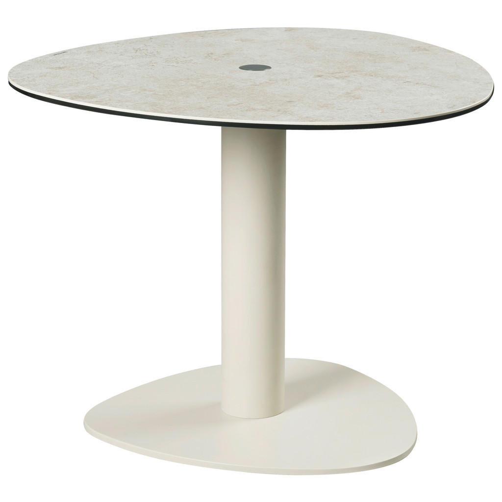 Emilio Belluti KONFERENČNÝ STOLÍK, sivá, taupe, kov, sklo, keramika, 58/58/46-64 cm.