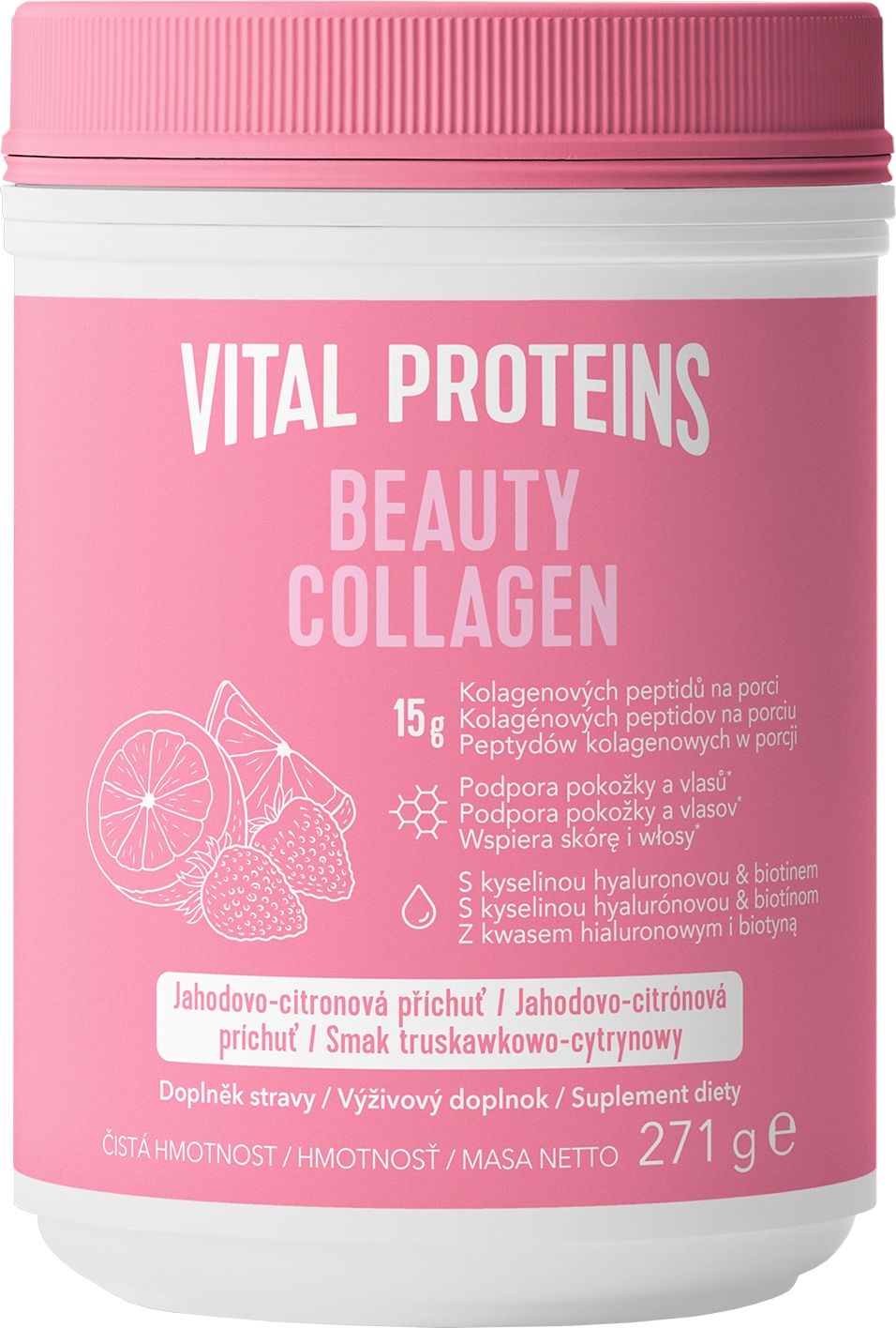 Vital Proteins Beauty Collagen jahoda-citrón.