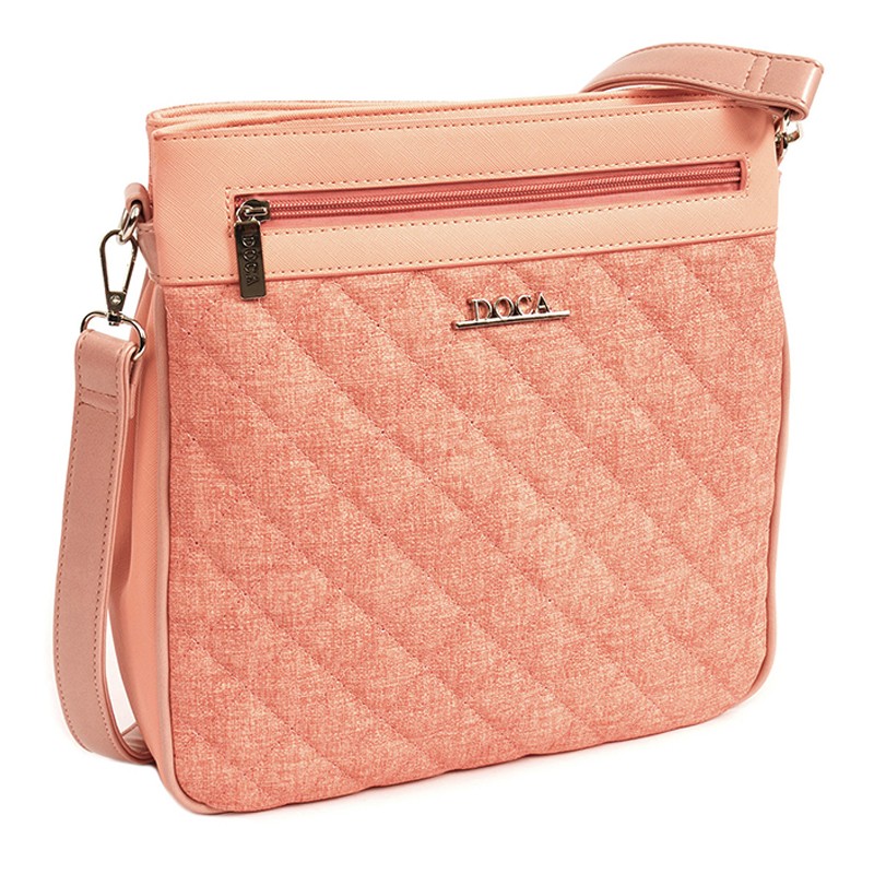 Dámska crossbody kabelka Doca 14608 - ružová.