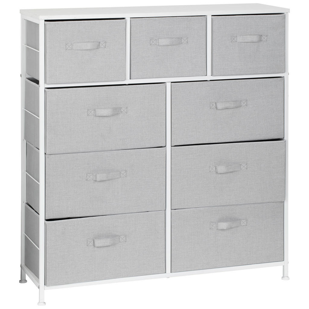 PBJ KOMODA, sivá, biela, 96/104/30 cm.