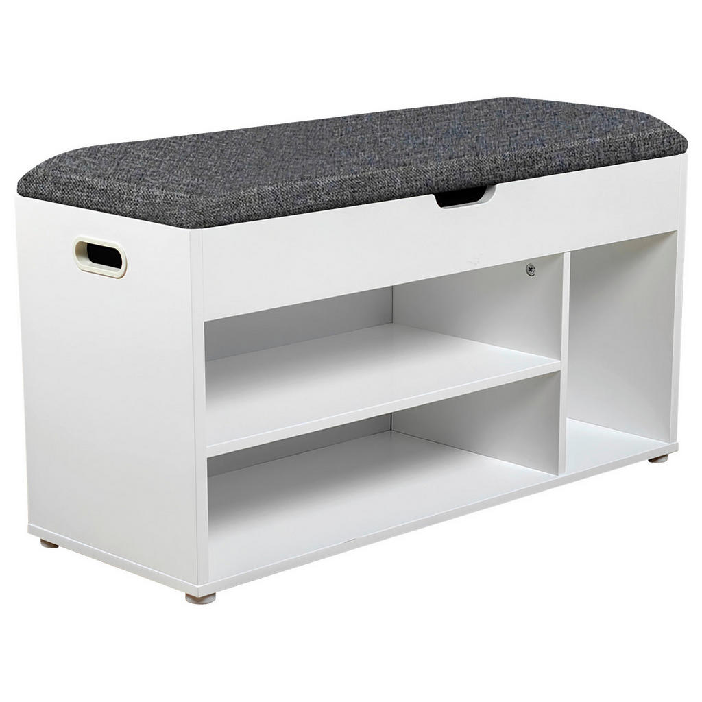 Carryhome LAVICA DO PREDSIENE, sivá, biela, 80/44/30 cm.