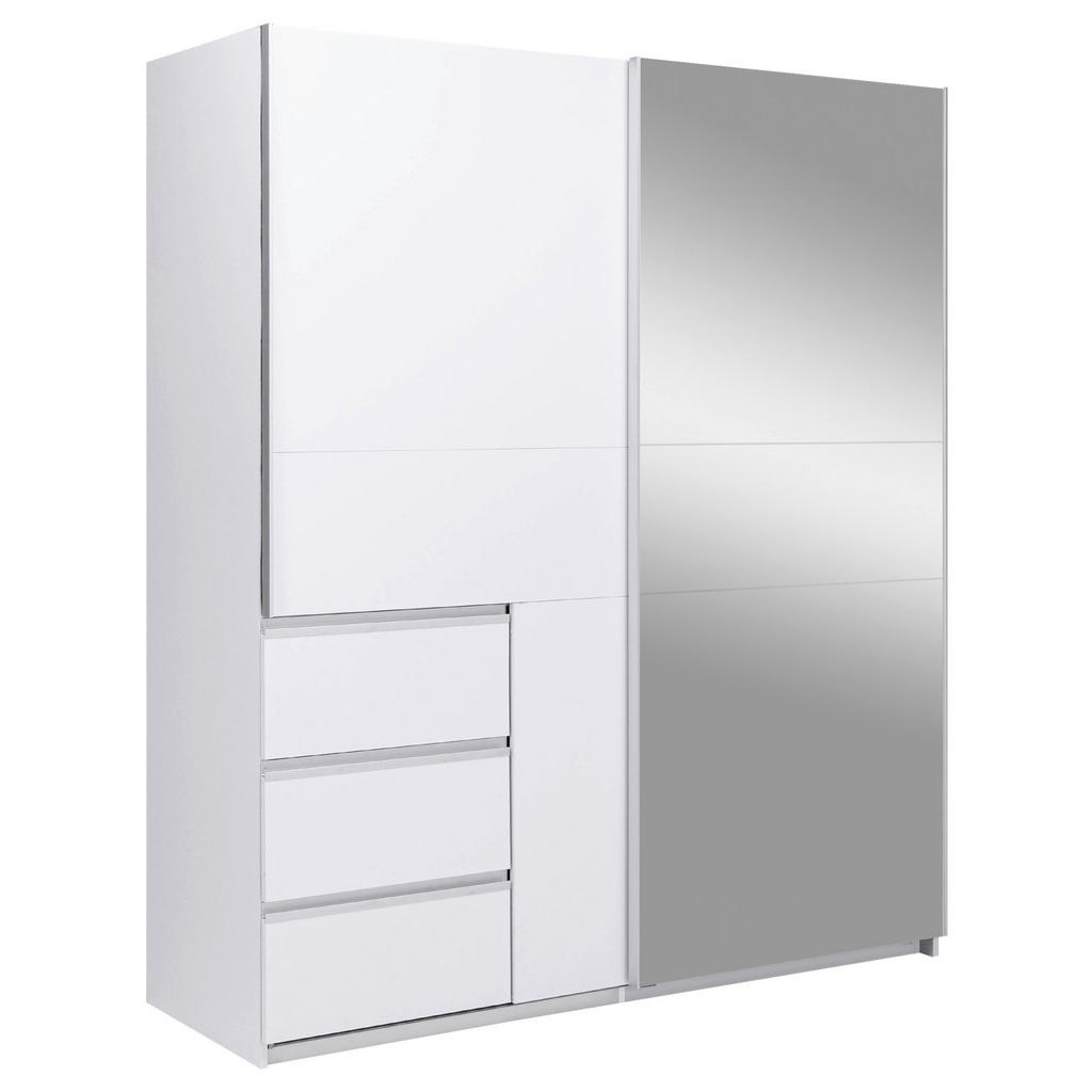 MID.YOU SKRIŇA S POSUVNÝMI DVERAMI, biela, 175/205/61,5 cm.