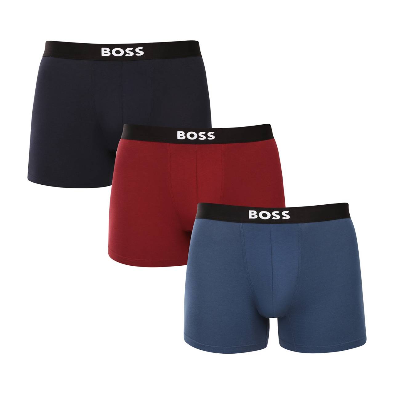 3PACK pánske boxerky BOSS viacfarebné (50544272 965) S, trenky.
Doprajte si dokonalé pohodlie a nadčasový štýl s pánskymi boxerkami BOSS.
Prémiový materiál pre maximálne pohodlie
Boxerky sú vyrobené z vysokokvalitnej zmesi bavlny a elastanu, ktorá poskytuje dokonalú kombináciu jemnosti, priedušnosti a pružnosti.
Štýlový dizajn a elegantný vzhľad
Klasický dizajn s decentným logom BOSS na tkanej elastickej časti dodáva boxerkám moderný a sofistikovaný vzhľad.
Prečo si boxerky BOSS zamilujete

Prvotriedna bavlna: Mäkké, priedušné a príjemné na telo.
Elastický pás s logom BOSS: Štýlové a pohodlné.
Dlhšie nohavičky: Ideálne pod oblek a na šport.
Pružný materiál: Dokonale sa prispôsobí vášmu telu.

Spodná bielizeň BOSS je povinnou výbavou všetkých štýlových mužov.
Značka BOSS vznikla odčlenením od známeho výrobcu oblečenia Hugo Boss ako línia výrobkov pre mužov, ktorí majú radi kvalitné kúsky a nadčasový vzhľad.
Ako sa starať o boxerky BOSS?
Aby si vaše nové boxerky zachovali svoj tvar a kvalitu čo najdlhšie, odporúčame dodržiavať tieto pokyny:

Pranie: Per na 40 °C s podobnými farbami a jemným pracím prostriedkom.
Sušenie: Môžeš ich sušiť v sušičke na nízku teplotu, ale pre dlhšiu životnosť odporúčame sušenie na vzduchu.
Žehlenie: Pokiaľ je potrebné, žehli na nízku teplotu.

Tip: Nájsť ten správny kus spodnej bielizne, ktorý vám dokonale padne, môže byť náročné.