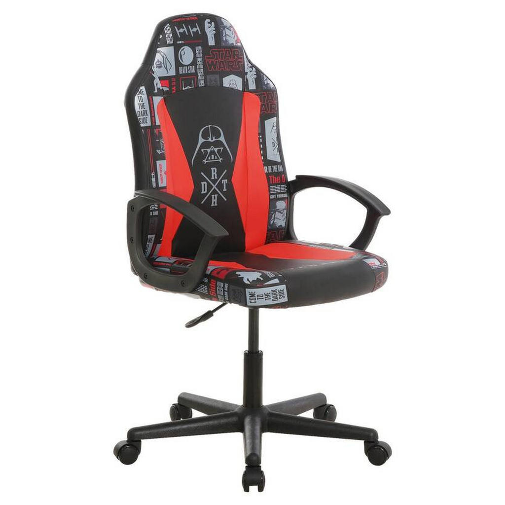 Star Wars HERNÁ STOLIČKA, kožený vzhľad, červená, čierna.