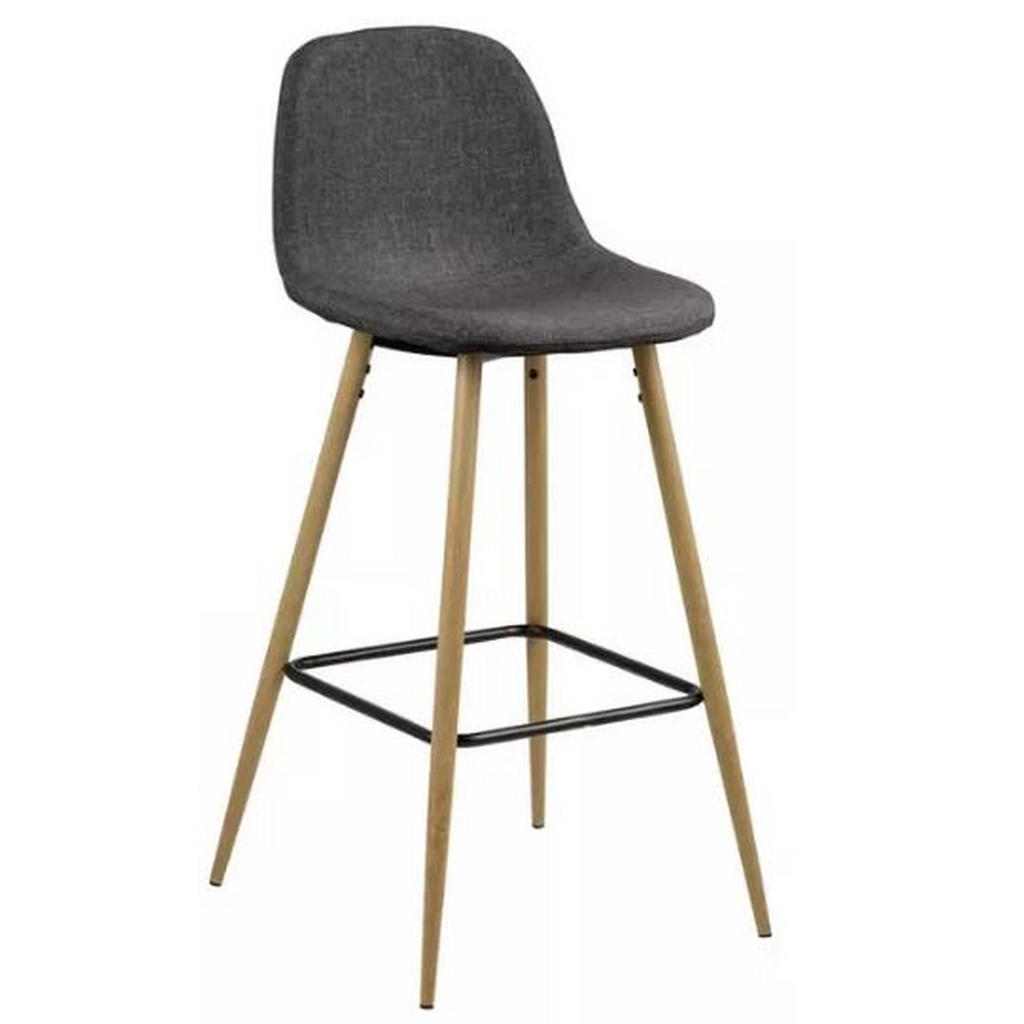 MID.YOU BAROVÁ STOLIČKA, antracitová, farba duba.