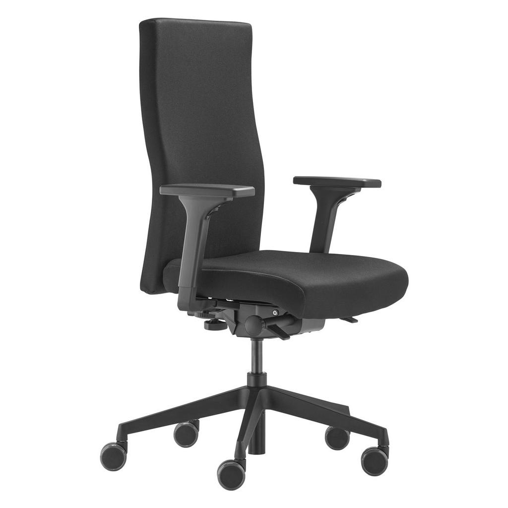 Dauphin OTOČNÁ STOLIČKA, sieťovina, plochá tkanina, čierna.