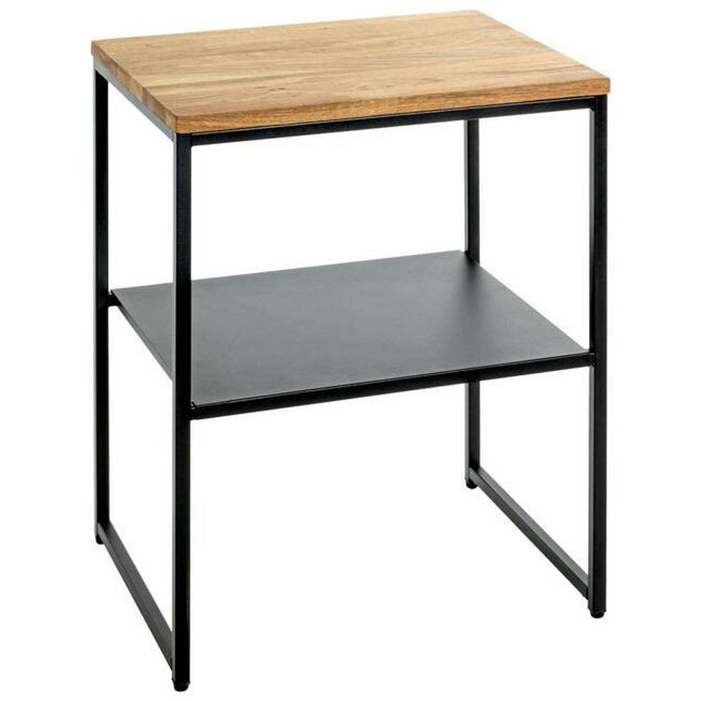 PRÍRUČNÝ STOLÍK, dub, čierna, farba duba.