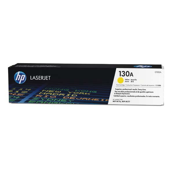 HP 130A CF352A žltý (yellow) originálny toner.
Originálny toner = záruka priamo od výrobcu tlačiarne
100 % použitie v tlačiarni - bezproblémové fungovanie s vašou tlačiarňou
Použitím originálnej náplne predlžujete životnosť tlačiarne
Overená špičková kvalita - vysoko kvalitná a spoľahlivá tlač originálnou tlačovou kazetou od prvej do poslednej stránky
Trvalé a profesionálne výsledky tlače - dlhodobá udržateľnosť tlače
Kratšia prodleva pri tlači stránok
Garancia Vašej spokojnosti s použitím našej originálnej náplne
Zabezpečujeme bezplatnú recykláciu originálnych náplní
Zlyhanie náplne v menej ako 1% prípadov
Jednoduchá a rýchla výmena náplne

Kód výrobcu: CF352A