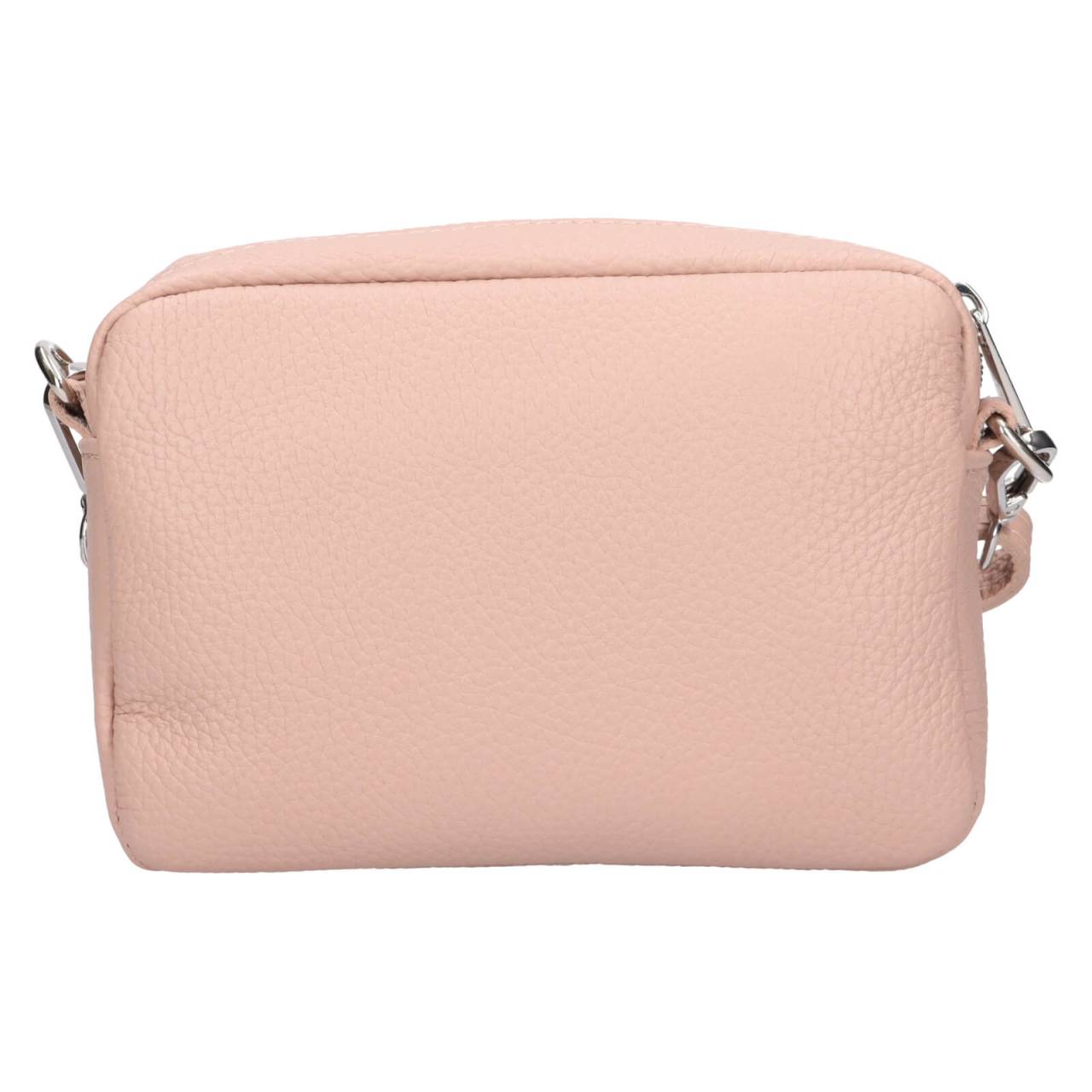 Dámska kožená crossbody kabelka Italia Marika - svetlo ružová.