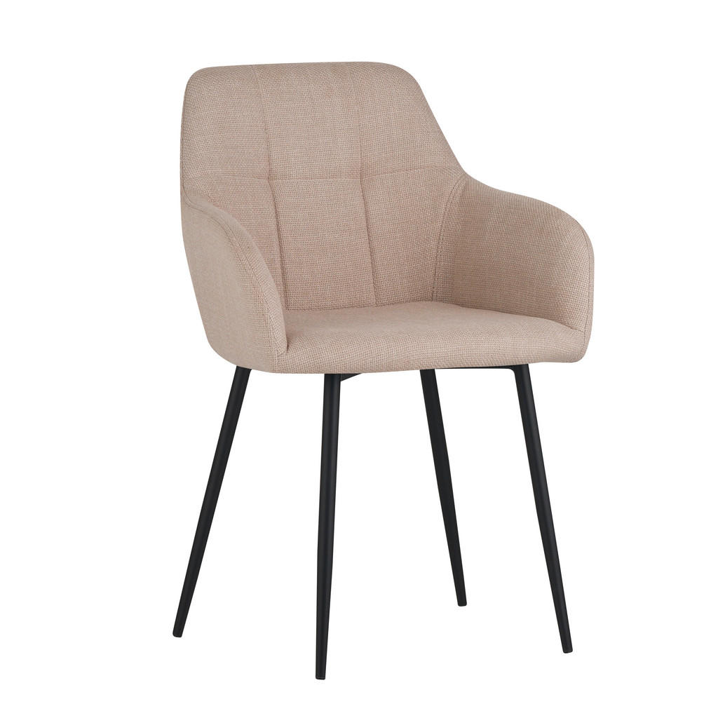 Livetastic STOLIČKA S PODRÚČKAMI, oceľ, tkaná textília, béžová.