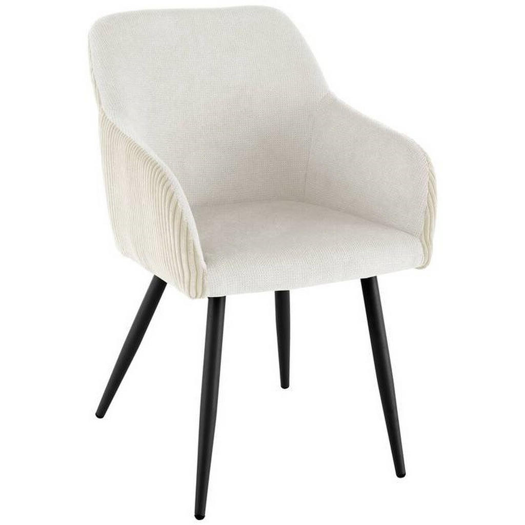 Livetastic STOLIČKA S PODRÚČKAMI, železo, kord, vzhľad ľanu, béžová.