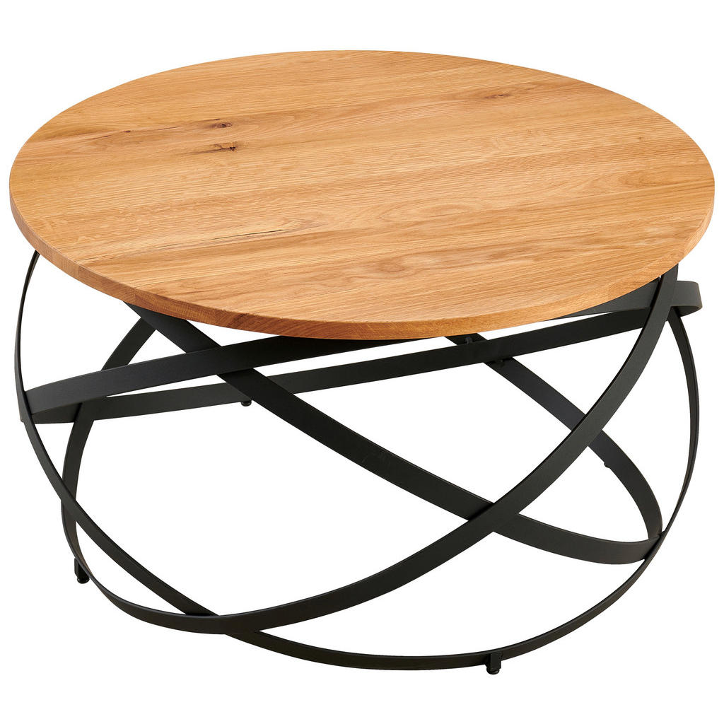 Livetastic KONFERENČNÝ STOLÍK, prírodná farba, čierna, drevo, kov,.