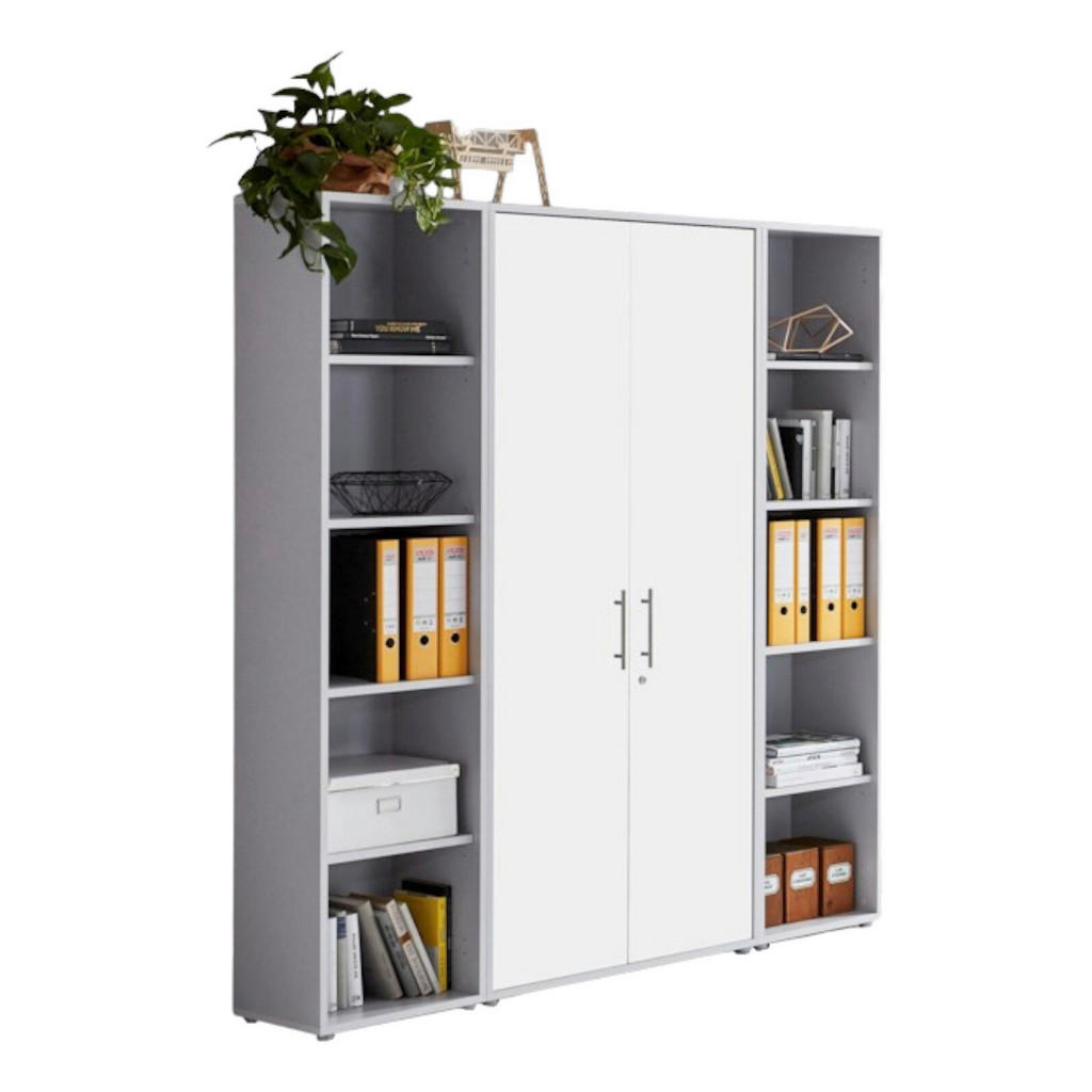 MID.YOU SKRINKA NA DOKUMENTY, sivá, biela, 173/186/33 cm.