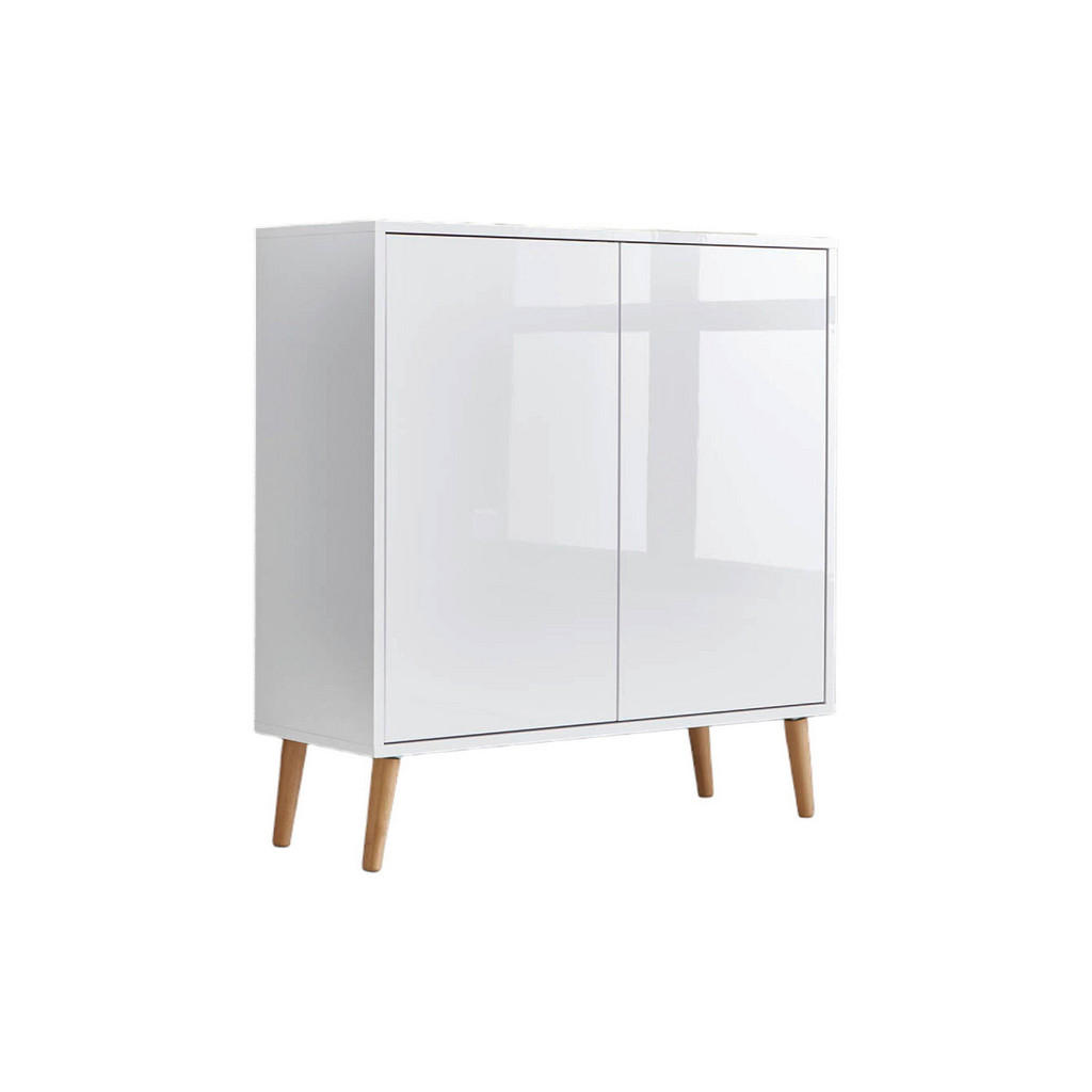 MID.YOU KOMODA, biela, biela s vysokým leskom, 79/86/33 cm.